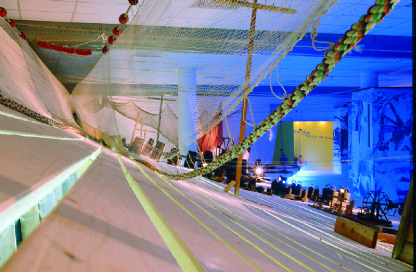 SET-UP OF SEA OF TWINE EXHIBITION