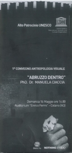 1 CONVEGNO ANTROPOLOGIA VISUALE: LA TERRA E'  FEMMINA